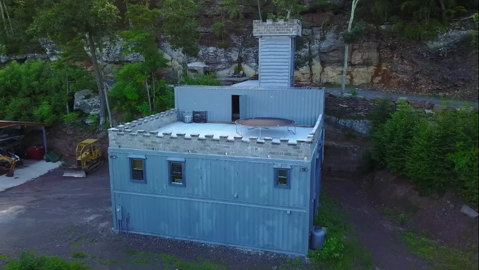 A shipping container fortress
