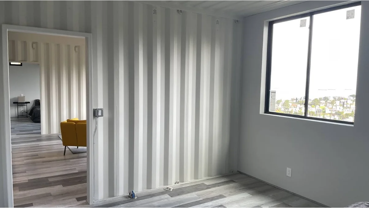 An image of a shipping container home interior