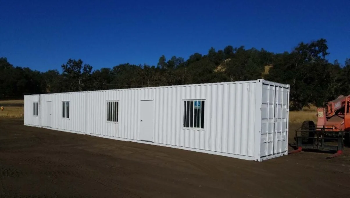 An image of a shipping container home.