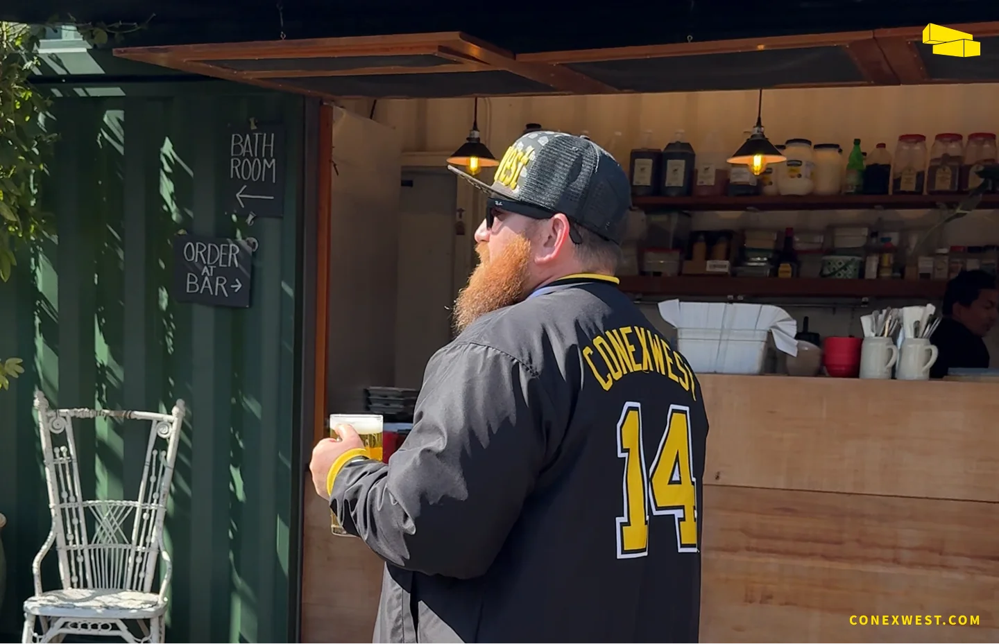 Conex Mike at Bier Garten Shipping Container Build