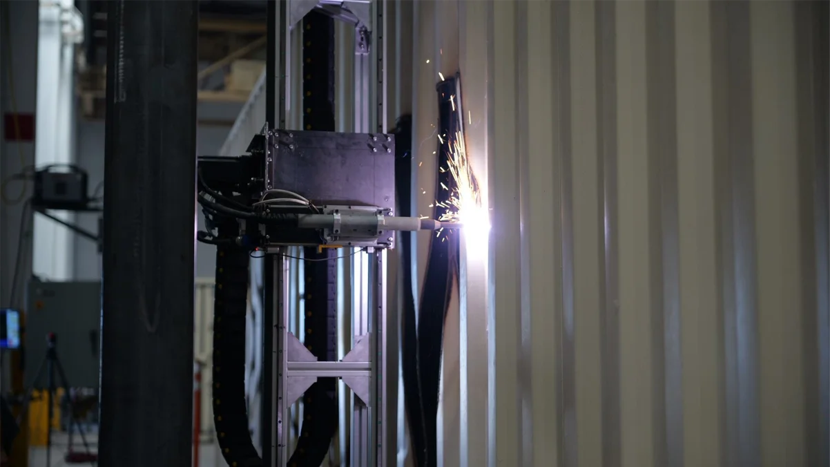 Container with rolled-up doors image