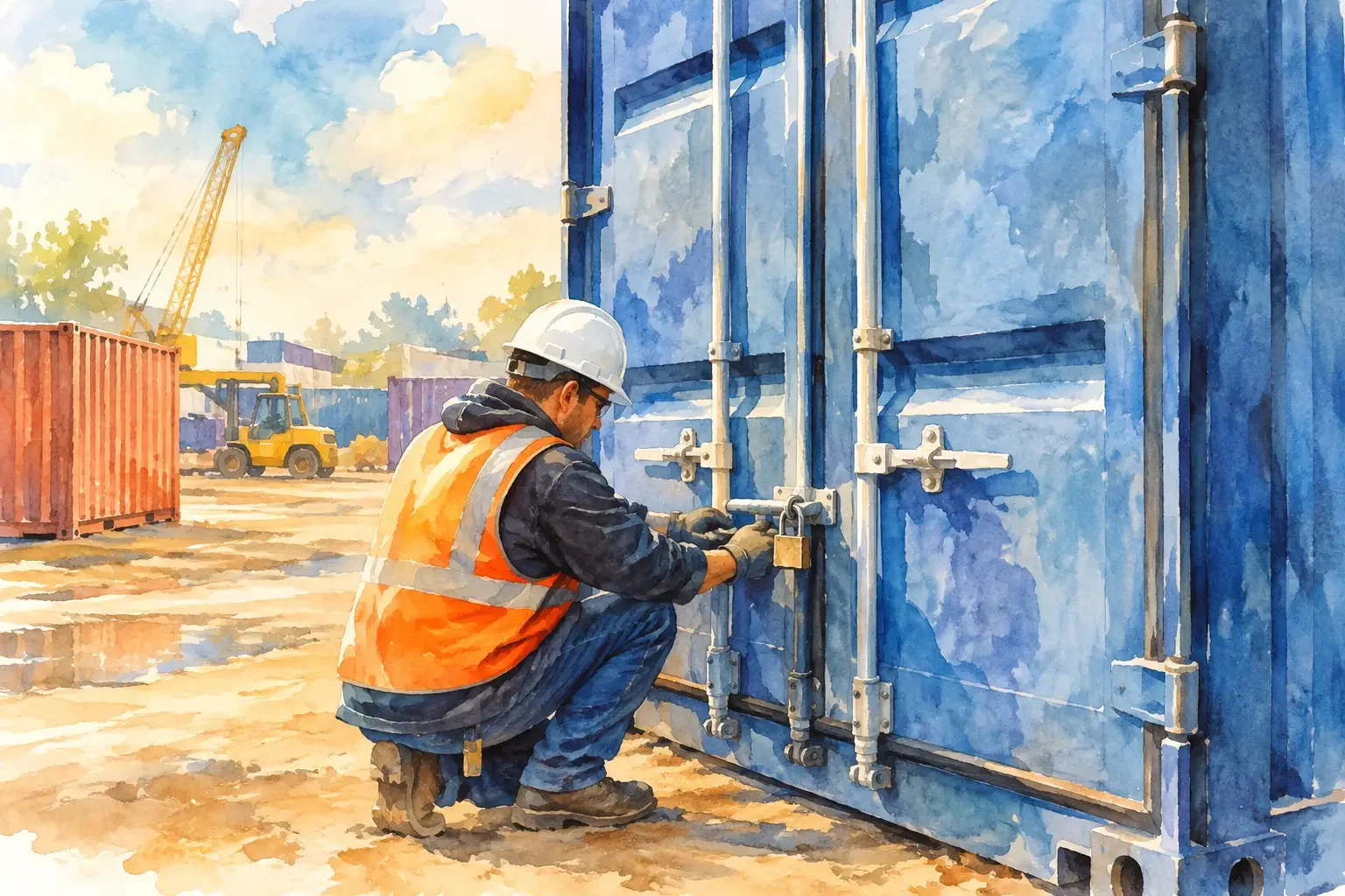 How to Secure Container Doors on Active Sites