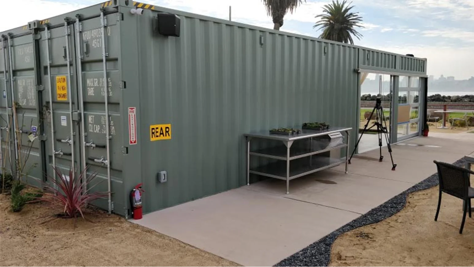 Shipping Container House with Courtyard