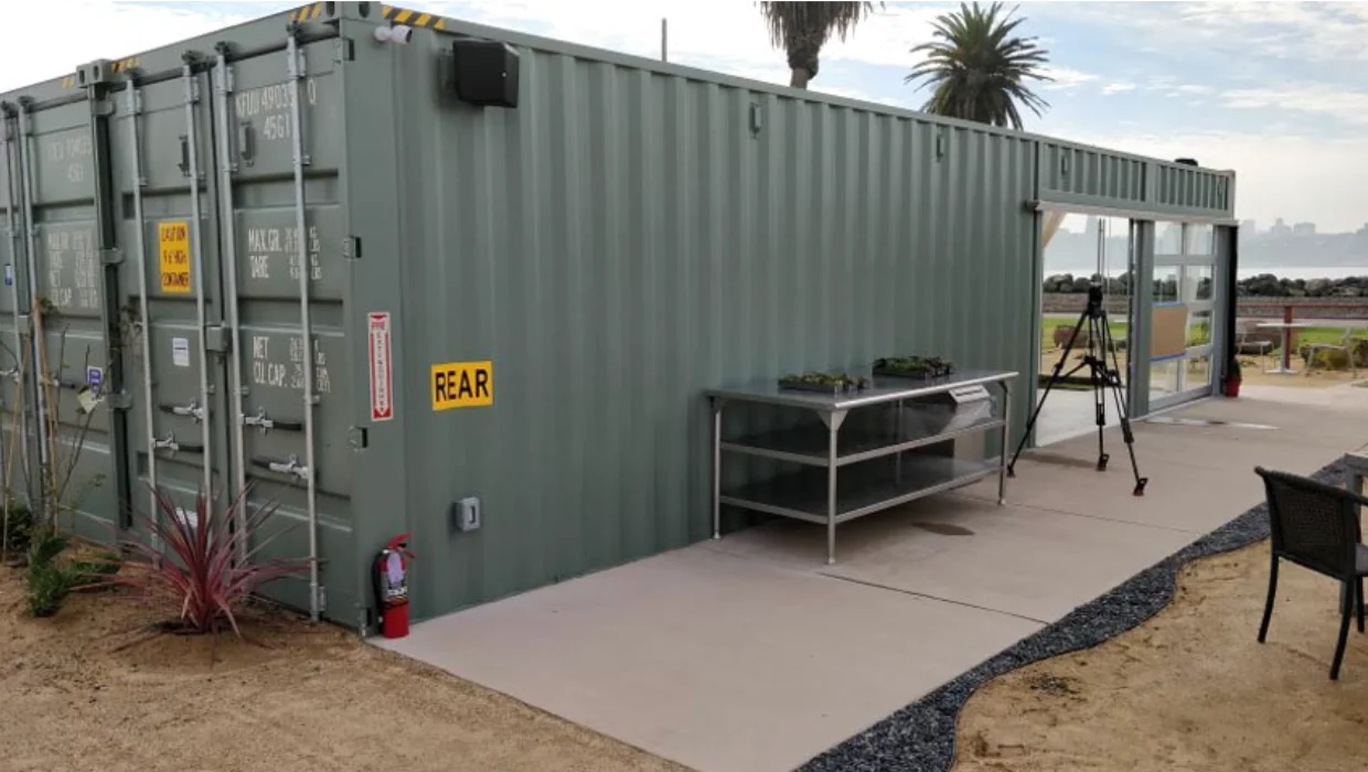 Shipping Container House with Deck