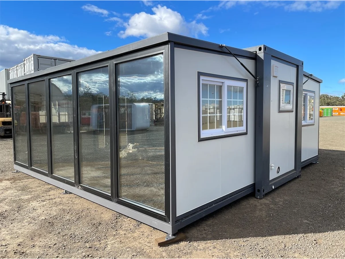 Shipping Container with Glass Walls