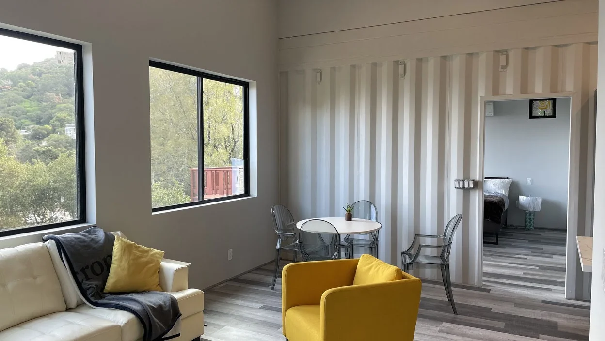 The living area of a container home